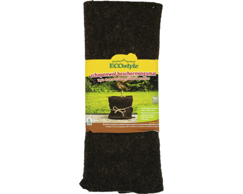 ECOSTYLE Beschermingsmat schapenwol bruin 50x50 cm Schapenwol beschermingsmat voor de tuin