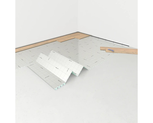 Ondervloer Selitac vouwplaat 15 m², dikte 2,2 mm Leggen van laminaatvloer met contactgeluidsisolatie in de kamer.