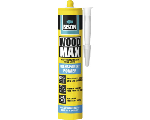 BISON Wood Max houtconstructielijm kit 320 g Bison Wood Max houtconstructielijm koker