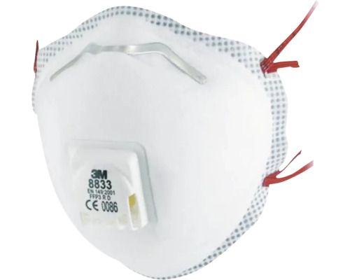 3M Fijnstofmasker cool flow FFP3, 2 stuks Ademhalingsmasker met uitademventiel