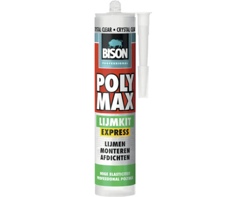 BISON Professional Poly max® lijmkit express transparant 300 g