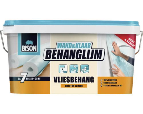 BISON Behanglijm Wand & Klaar voor vliesbehang 2,5 kg geschikt voor 17,5 m²