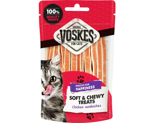 VOSKES Kattensnack kip sandwiches 60 g