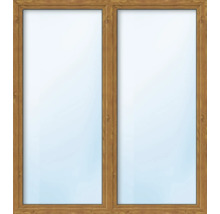 Raam met houten frame en twee vleugels