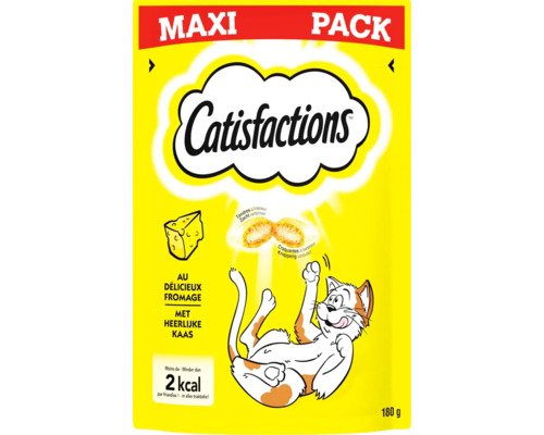 CATISFACTIONS Kattensnack kaas maxipack 180 g Catisfactions kattensnack maxiverpakking met kaassmaak