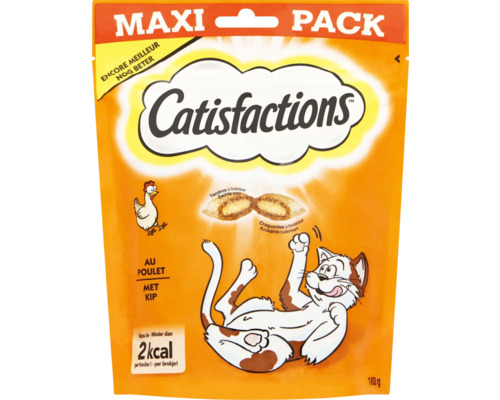 CATISFACTIONS Kattensnack met kip maxipack 180 g Catisfactions kattensnack met kippensmaak, Maxiverpakking