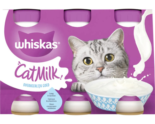 WHISKAS Kattenmelk 200 ml, 3 st