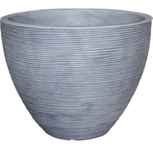 Bloempot met horizontale ribbelstructuur