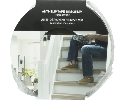 Antislip tape 18 meter bij 25 millimeter voor trappenrenovatie