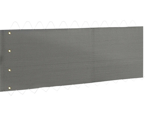 GARDEN PLACE Balkondoek jade HDPE 135 g/m² grijs 5m x 0,9 m Grijs stoffen windscherm met oogjes