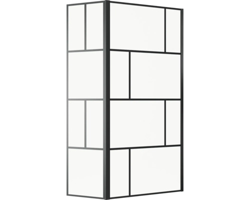 Douchescherm met frame in heldere glaslook