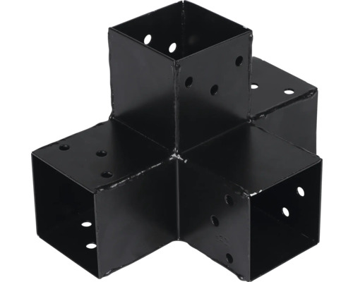 STARX Paalverbinder Hoek-model 4-weg 90x90 mm zwart