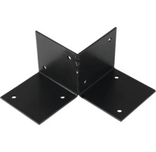 STARX Paalhouder 90x90 mm vloerbevestiging zwart