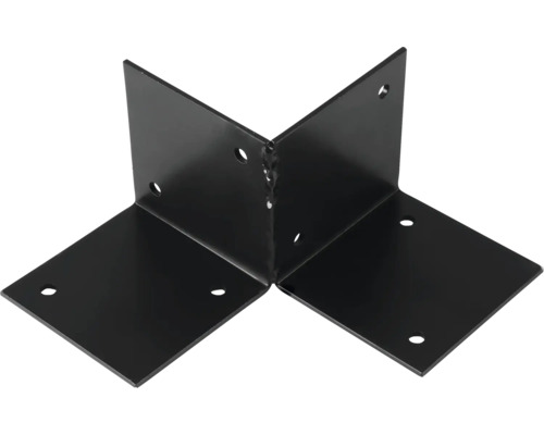 STARX Paalhouder 90x90 mm vloerbevestiging zwart