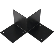 STARX Paalhouder 120x120 mm vloerbevestiging zwart