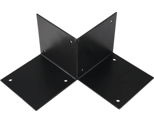 STARX Paalhouder 120x120 mm vloerbevestiging zwart