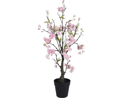 Kunstplant Kersenboom roze in pot H 125 cm