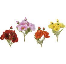 Veelkleurig kunstmatig papaverboeket