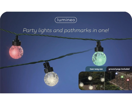 Lichtsnoer met grondpennen voor feest- en padverlichting
