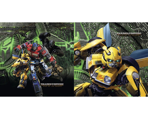 Transformers Rise of the Beasts poster met Optimus Prime en Bumblebee