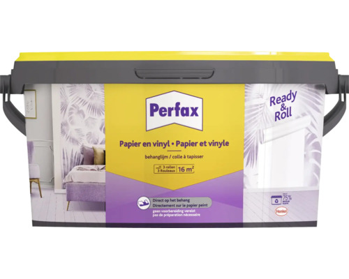 PERFAX Behanglijm Ready & Roll voor papier- en vinylbehang 2,25 kg geschikt voor 16 m²