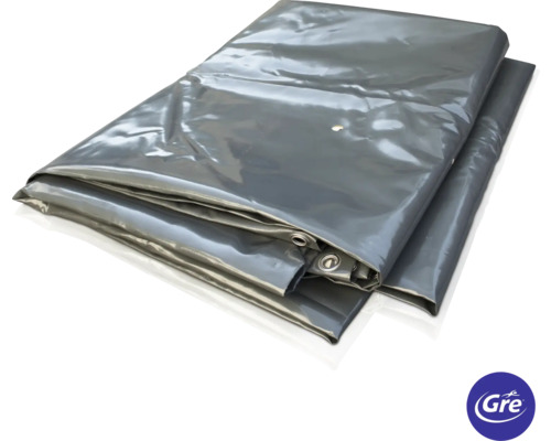 Grijs afdekzeil met ogen