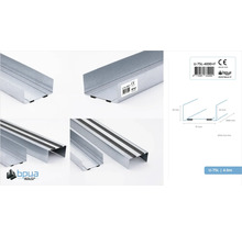 Metalen staander U-profiel, 4 meter lang