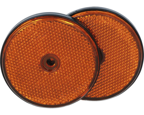 Reflectorset rond oranje 70 mm voor aanhanger pak = 2 st