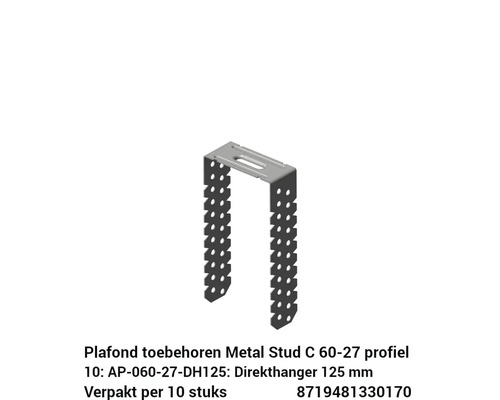 Directhanger HDA7182 125 mm, zakje 10 stuks (nr.10)