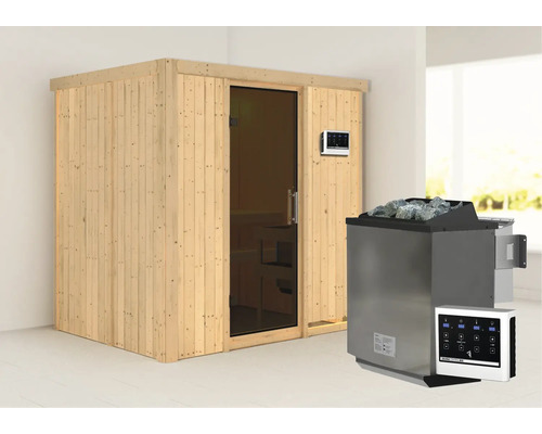 Sauna met saunakachel en bediening
