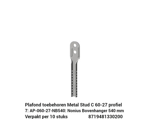 Nonius bovenhanger HNB7146 540 mm, zakje 10 stuks (nr.7)