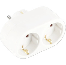 Dubbel stopcontactadapter voor binnenshuis