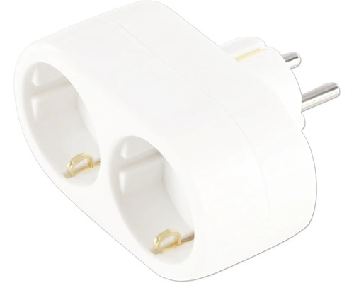 Stopcontactadapter voor twee apparaten