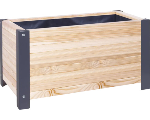 WILK Plantenbak 40x80x41 cm met zwarte metalen poten