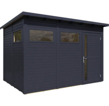 Houten tuinhuis met raam en deur