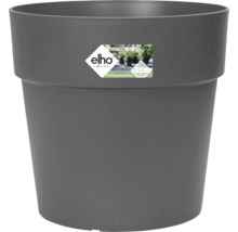 Grijze kunststof bloempot met Elho logo
