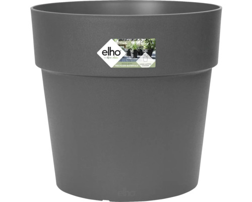 ELHO Bloempot Vibia Straight Kunststof zwart Ø 39 cm H 37 cm