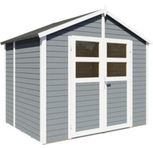 Houten tuinhuis met dubbele deur en ramen