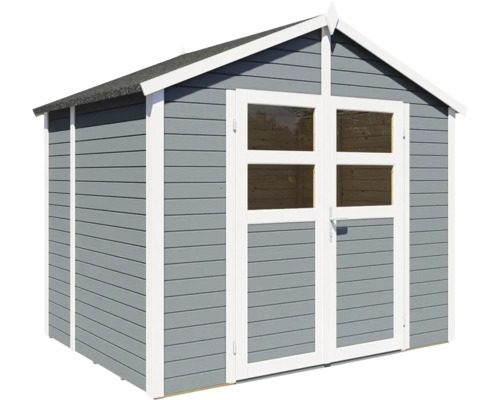 Houten tuinhuis met dubbele deur en ramen