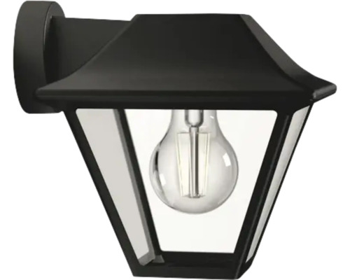 Zwarte wandlamp met gloeilamp