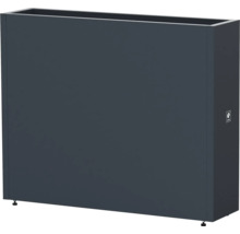 Rechthoekige metalen plantenbak met verstelbare poten