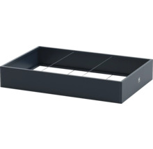 Metalen plantenbak met drie compartimenten