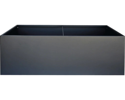 Rechthoekige metalen plantenbak met scheidingswand