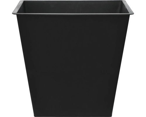 Zwarte plantenbak met vierkante vorm