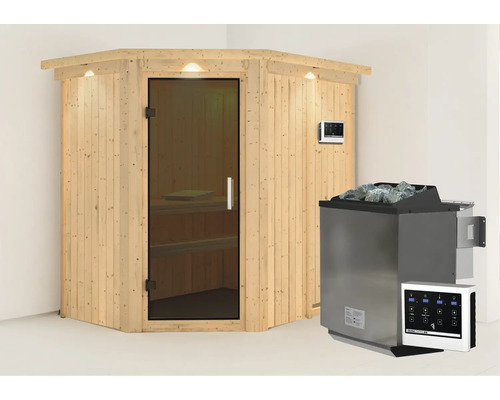 Sauna met saunakachel en bediening