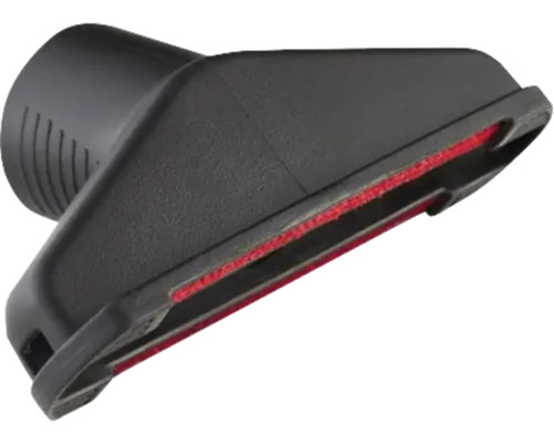 Zwart stofzuiger mondstuk met rode stoffen pad