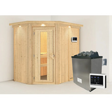 Sauna met saunakachel en saunabediening
