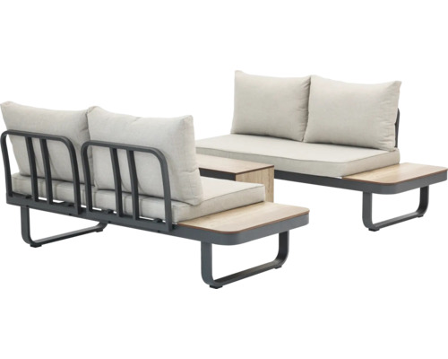 Tuinmeubelset met zitkussens en tafelbladen