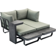 Tuinbank met tafel en kussens