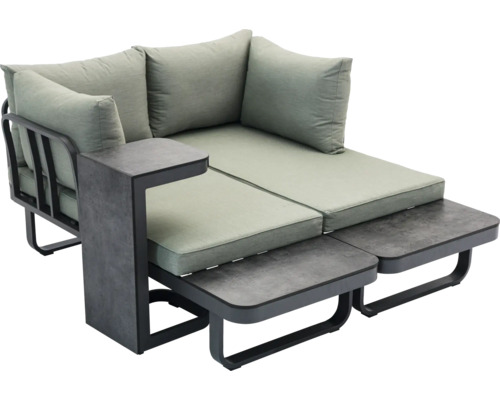 Tuinbank met tafel en kussens
